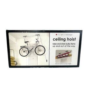 The Art of Storage El Greco Ceiling Hoist Bike Ladder Kayak Rack 50lb Capacity